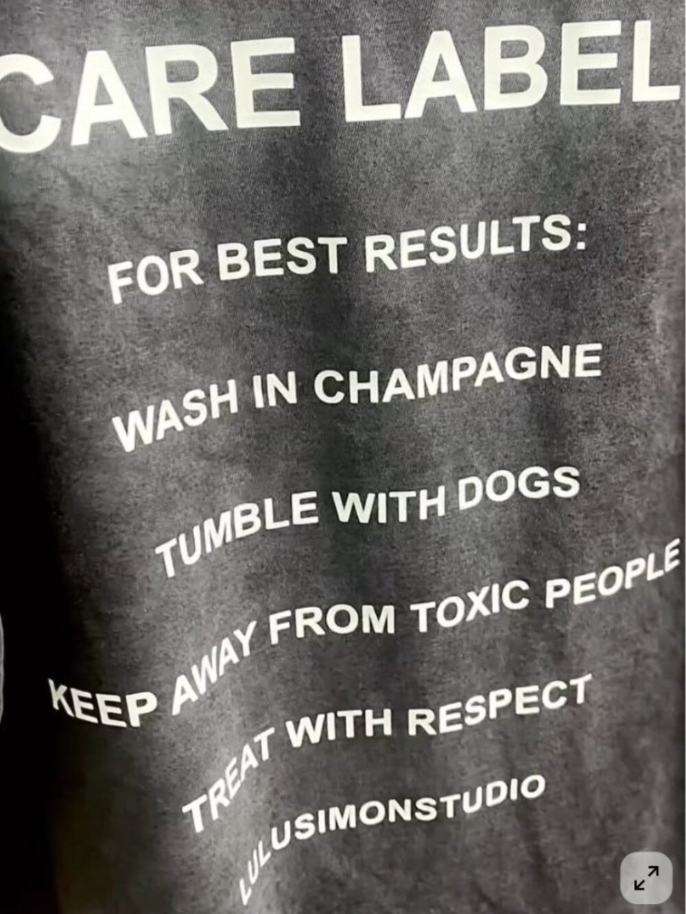 ISO House of Lulu / Lulu Simon Studio / LULUSIMONSTUDIO Care Label Tee in Grey